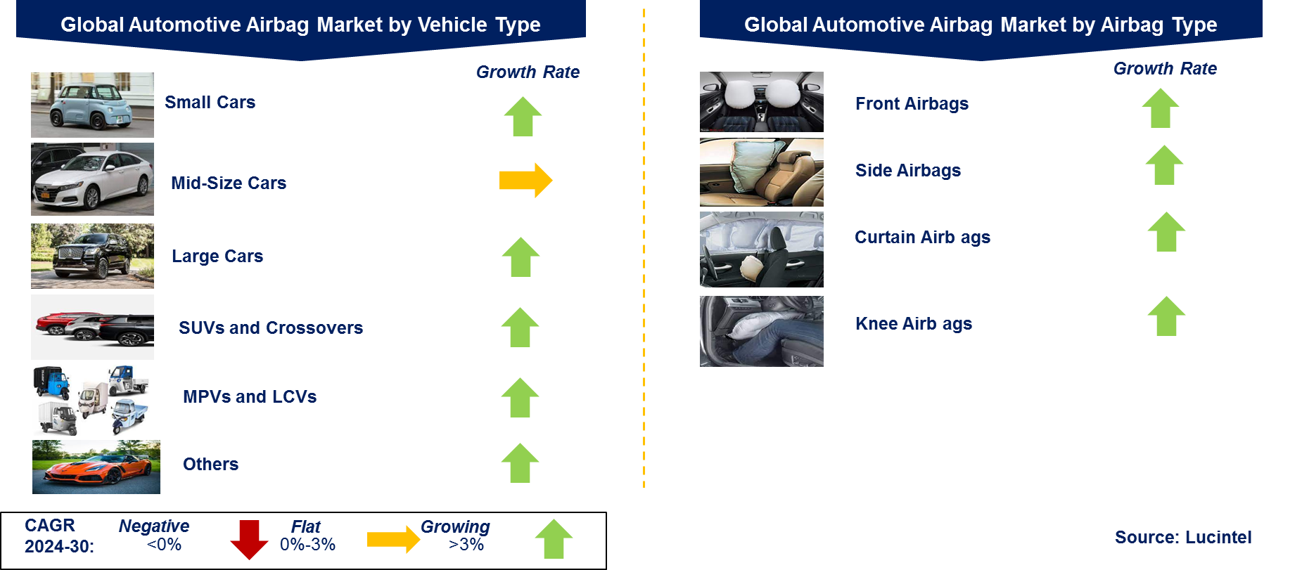 Automotive Airbag Market by Segment